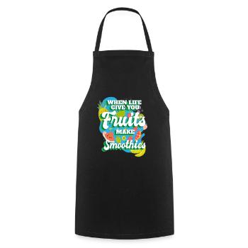 When Life Give You Fruit Smoothies - Cooking Apron - black - Front - AI Model Male 185 dark (185cm)