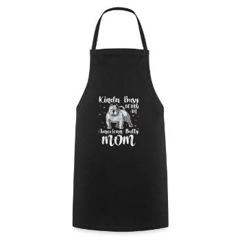 American Bulldog Dog Dog Lover Cadeau - Tablier de cuisine - noir - Devant - AI Model Male 185 dark (185cm)