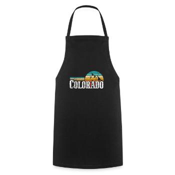 Colorado USA America Gift - Cooking Apron - black - Front - AI Model Male 185 dark (185cm)