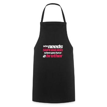 Big Brother Sibling Sister Gift - Cooking Apron - black - Front - AI Model Male 185 dark (185cm)