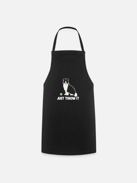Border Collie - Cooking Apron - black
