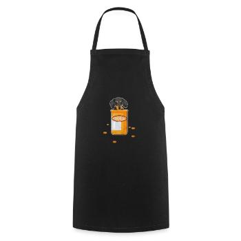 Dachshund - Cooking Apron - black - Front - AI Model Male 185 dark (185cm)