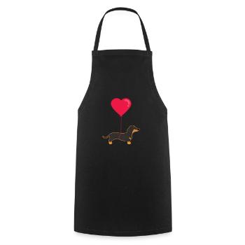 Dachshund Dog Dogs Dachshund Teckel Gift - Cooking Apron - black - Front - AI Model Male 185 dark (185cm)