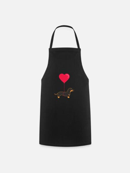 Dachshund Dog Dogs Dachshund Teckel Gift - Cooking Apron - black