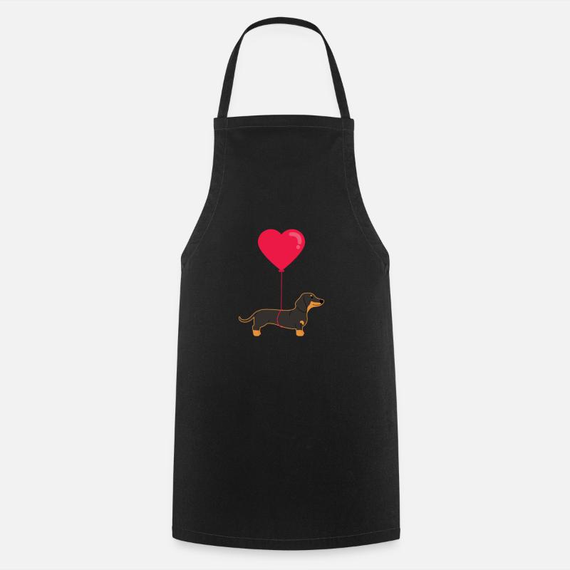 Dackel Hund Hunde Dachshund Teckel Geschenk - Kochschürze - Schwarz
