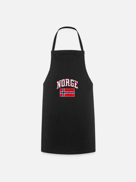 Norway Scandinavia Norge Norwegian Gift - Cooking Apron - black