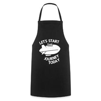 Lets Start The Journey Today Zeppelin - Cooking Apron - black - Front - AI Model Male 185 dark (185cm)