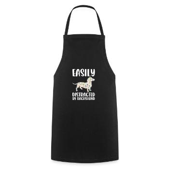 Dachshund Dog Dogs Dachshund Teckel Gift - Cooking Apron - black - Front - AI Model Male 185 dark (185cm)
