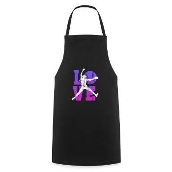 Softball - Cooking Apron - black - Front - AI Model Male 185 dark (185cm)