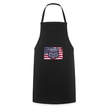 American Bulldog Dog Dog Lovers Cadeau - Tablier de cuisine - noir - Devant - AI Model Male 185 dark (185cm)