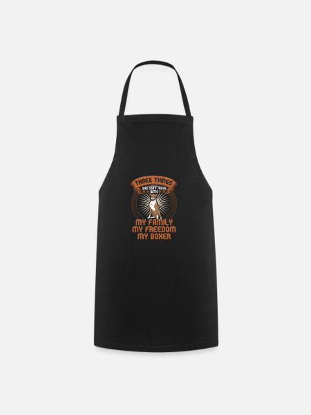 Boxer Dog Dogs German Boxer Cadeau - Tablier de cuisine - noir