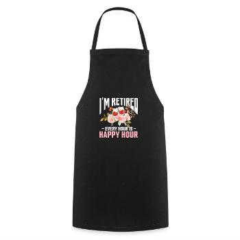 Retirement Pension Pensioner Pensioner Pension Gift - Cooking Apron - black - Front - AI Model Male 185 dark (185cm)