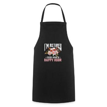 Retirement - Cooking Apron - black - Front - AI Model Male 185 dark (185cm)