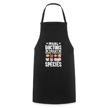 Veterinarian - Cooking Apron - black - Front - AI Model Male 185 dark (185cm)