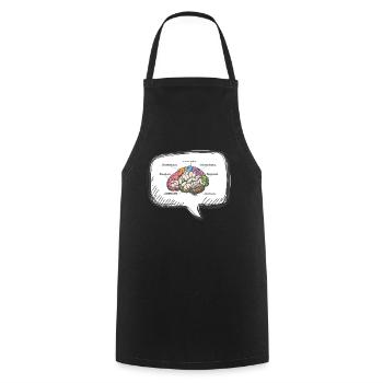 Diagram Brain Neurology Science - Cooking Apron - black - Front - AI Model Male 185 dark (185cm)