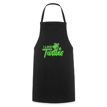 Tortue - Tablier de cuisine - noir - Devant - AI Model Male 185 dark (185cm)