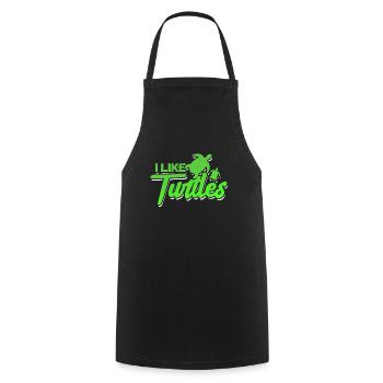 Turtle Turtle Sea Sea Creatures Gift - Cooking Apron - black - Front - AI Model Male 185 dark (185cm)