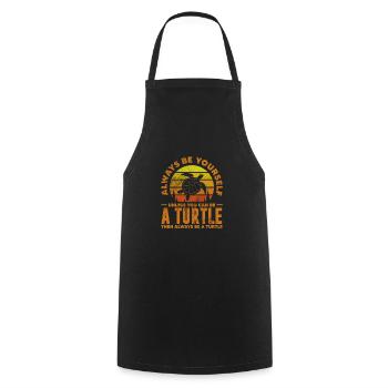 Turtle - Cooking Apron - black - Front - AI Model Male 185 dark (185cm)
