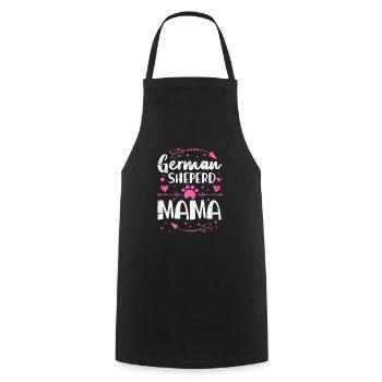 German Shepherd Mother - Cooking Apron - black - Front - AI Model Male 185 dark (185cm)