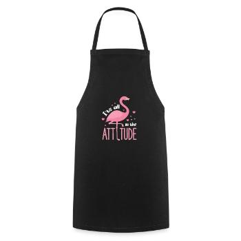Flamingo Pink Vogel Zoo Sommer Urlaub Geschenk - Kochschürze - Schwarz - Vorne - AI Model Male 185 dark (185cm)