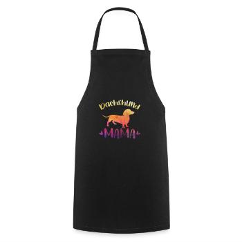 Dachshund Mama - Cooking Apron - black - Front - AI Model Male 185 dark (185cm)