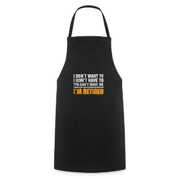 Retirement - Cooking Apron - black - Front - AI Model Male 185 dark (185cm)