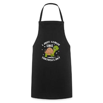 Tortue - Tablier de cuisine - noir - Devant - AI Model Male 185 dark (185cm)