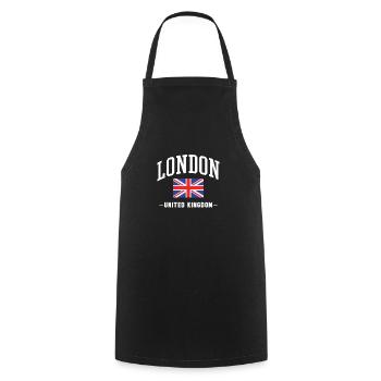 London - Kochschürze - Schwarz - Vorne - AI Model Male 185 dark (185cm)