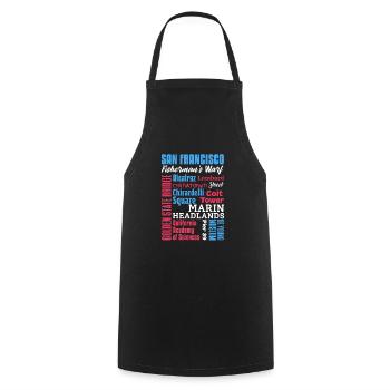 San Francisco - Cooking Apron - black - Front - AI Model Male 185 dark (185cm)