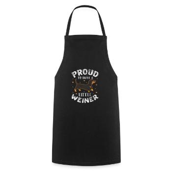 Dachshund - Cooking Apron - black - Front - AI Model Male 185 dark (185cm)
