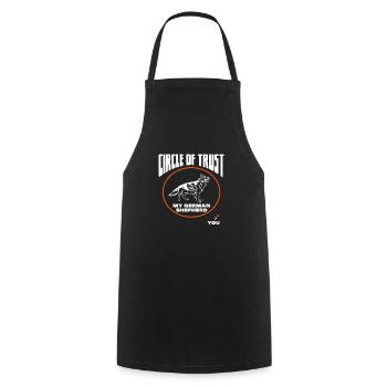 German Shepherd - Cooking Apron - black - Front - AI Model Male 185 dark (185cm)