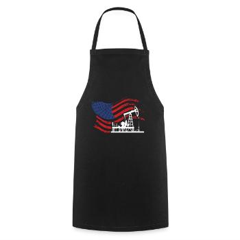 Drilling rig America Oil Drilling Rig - Cooking Apron - black - Front - AI Model Male 185 dark (185cm)