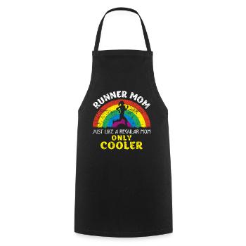 Drôle de coureur Maman Marathon Courir pour Femme Cool - Tablier de cuisine - noir - Devant - AI Model Male 185 dark (185cm)