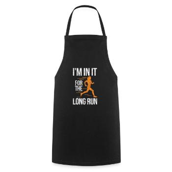 Running Runner Jogging Jogging Runner Gift - Cooking Apron - black - Front - AI Model Male 185 dark (185cm)