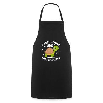 Turtle Turtle Sea Sea Creatures Gift - Cooking Apron - black - Front - AI Model Male 185 dark (185cm)