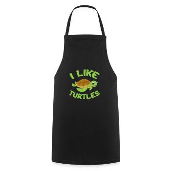 Turtle Turtle Sea Sea Creatures Gift - Cooking Apron - black - Front - AI Model Male 185 dark (185cm)