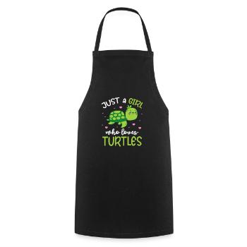 Turtle Turtle Sea Sea Creatures Gift - Cooking Apron - black - Front - AI Model Male 185 dark (185cm)