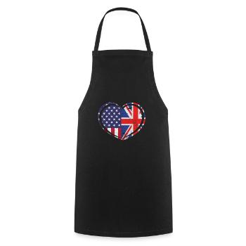 United Kingdom USA - Cooking Apron - black - Front - AI Model Male 185 dark (185cm)