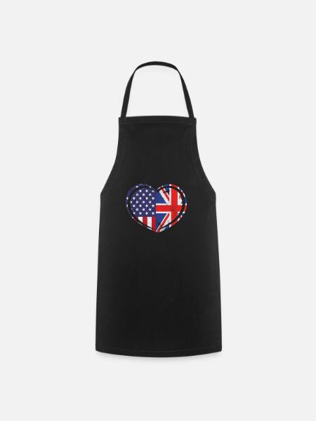 Royaume-Uni États-Unis - Tablier de cuisine - noir