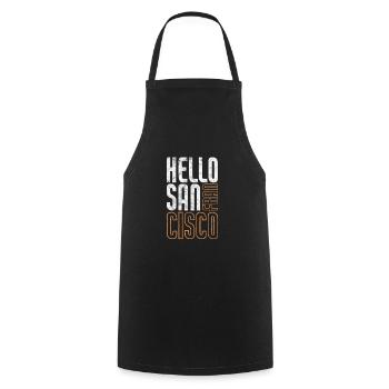 San Francisco Golden Gate California Gift - Cooking Apron - black - Front - AI Model Male 185 dark (185cm)