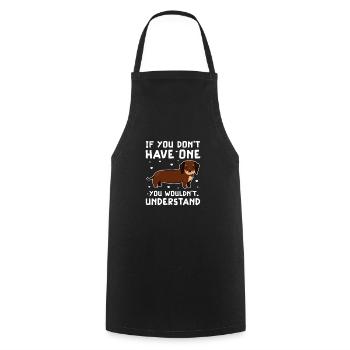 Dachshund Dog Dogs Dachshund Teckel Gift - Cooking Apron - black - Front - AI Model Male 185 dark (185cm)