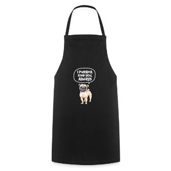 Carlin Chien Chien Ami Pet Pug Pug Pug Cadeau - Tablier de cuisine - noir - Devant - AI Model Male 185 dark (185cm)