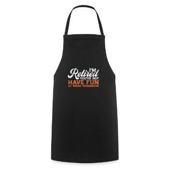 Retirement - Cooking Apron - black - Front - AI Model Male 185 dark (185cm)