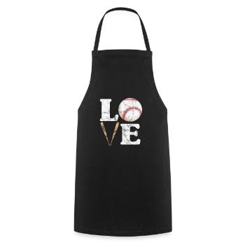 Softball - Tablier de cuisine - noir - Devant - AI Model Male 185 dark (185cm)