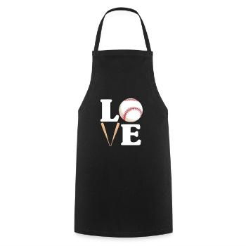 Joueur de softball Baseball Sport Pitcher Cadeau - Tablier de cuisine - noir - Devant - AI Model Male 185 dark (185cm)