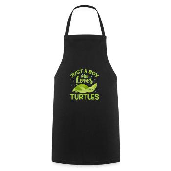 Turtle Turtle Sea Sea Creatures Gift - Cooking Apron - black - Front - AI Model Male 185 dark (185cm)