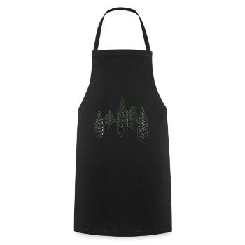 Binary City Computer Scientist Hack Coder - Tablier de cuisine - noir - Devant - AI Model Male 185 dark (185cm)