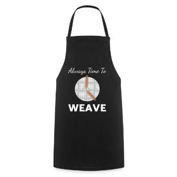Il est temps de tisser le tissage Weberin - Tablier de cuisine - noir - Devant - AI Model Male 185 dark (185cm)