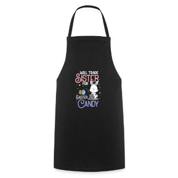 Sœur Pâques - Tablier de cuisine - noir - Devant - AI Model Male 185 dark (185cm)