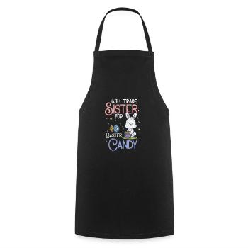 Sister Easter Siblings Brother Gift - Cooking Apron - black - Front - AI Model Male 185 dark (185cm)